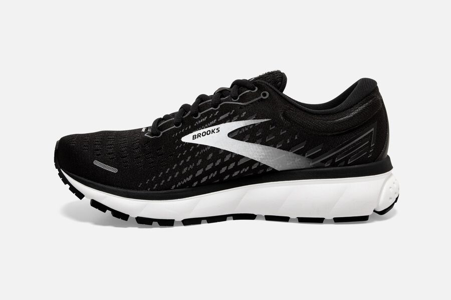 Brooks Ghost 13 Road Running Shoes Womens - Black/White - TZFVX-0563